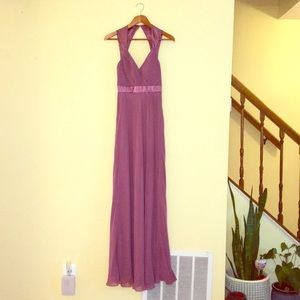 Blush Bari Jay bridesmaid dress